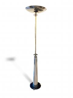 Pair of Italian Art Deco Style Chrome Floor Lamps - 4162426