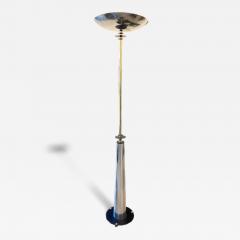 Pair of Italian Art Deco Style Chrome Floor Lamps - 4167702