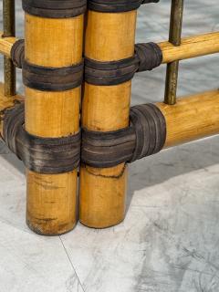 Pair of Italian Bamboo and Rattan Lounge Chairs 1970s - 4253302