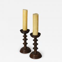 Pair of Italian Baroque Bronze Pricket Sticks - 2043741