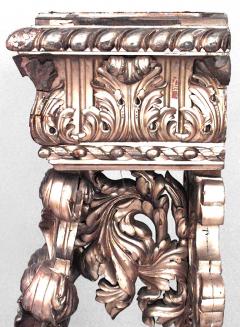 Pair of Italian Baroque Gilt Wood Pedestals - 1437136