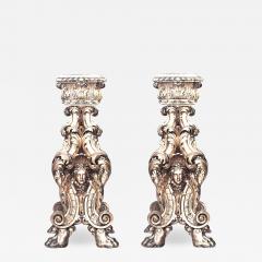 Pair of Italian Baroque Gilt Wood Pedestals - 1439479