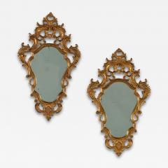 Pair of Italian Baroque Giltwood Mirrors circa 1800 - 4097605