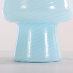 Pair of Italian Blue Glass Boudoir Lamps C 1990  - 4602534