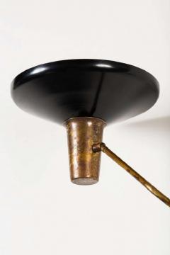 Pair of Italian Brass Enameled Two Shade Wall Fixtures - 1068397