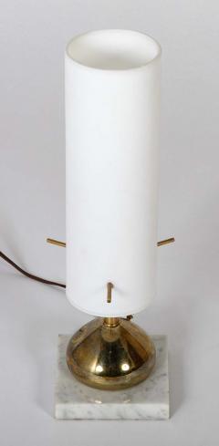 Pair of Italian Brass Opaline Table Lamps - 4598320