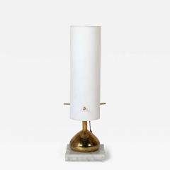 Pair of Italian Brass Opaline Table Lamps - 4598419