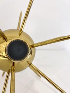 Pair of Italian Brass Sputnik Lights - 3121586