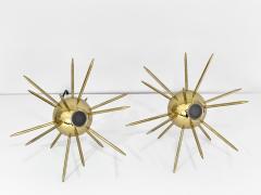 Pair of Italian Brass Sputnik Lights - 3121594