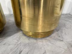 Pair of Italian Brass and Turquoise Boucl Armchairs 1970s - 4203557