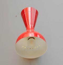 Pair of Italian Bright Red Cones Wall Sconces - 714954