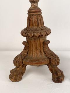 Pair of Italian Candlesticks Carved Wood with Gilding circa 1880 - 2882125