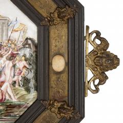 Pair of Italian Capodimonte painted porcelain plaques - 1641647