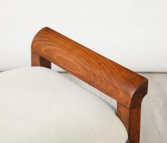 Pair of Italian Carved Walnut Art Deco Stools circa 1940 - 4420657