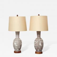 Pair of Italian Ceramic Lamps - 307528