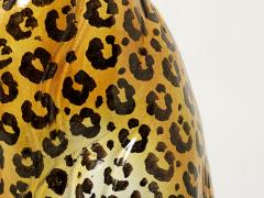 Pair of Italian Ceramic female and male Leopard Sculptures 1960s - 2617159
