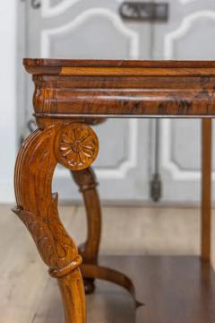 Pair of Italian Charles X 19th Century Walnut Consoles with Large Carved Volutes - 3626328