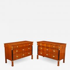 Pair of Italian Empire Mahogany Commodes Circa 1820 - 2692749