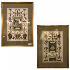 Pair of Italian Engravings Signed Gio Ma Calsini in Gilt Frames - 2942948
