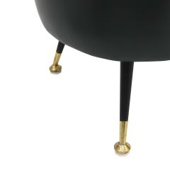 Pair of Italian Footstools in Solid Wood and Green Faux Leather Italy 1960s - 4410630