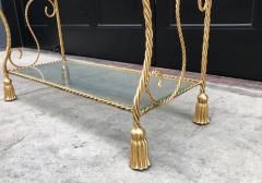 Pair of Italian Gilt Metal Rope and Tassel Etageres - 986247