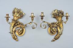 Pair of Italian Giltwood Wall Sconces - 144570