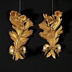 Pair of Italian Giltwood and T le Sconces - 442602