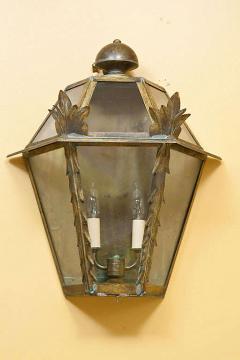 Pair of Italian Glass Encased Wall Lights - 131169