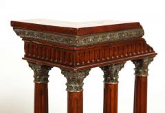 Pair of Italian Grand Tour Mahogany Wood Bronze Roman Ruins Neoclassical Model - 2137749