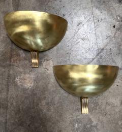 Pair of Italian Half Moon in Brass Wall Lights - 669531