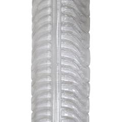 Pair of Italian Hand Blown Murano Glass and Brass Feather Wall Sconces - 4398332