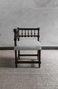 Pair of Italian Hand carved Walnut Chairs 19th Century - 4079813