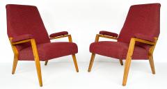Pair of Italian High Back Lounge Chairs - 3000612