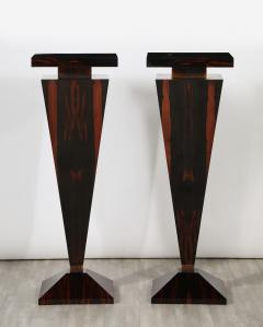 Pair of Italian Macassar Ebony Pedestals Italy circa 1970 - 3524831