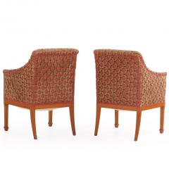 Pair of Italian Maple Armchairs C 1940 - 4731141