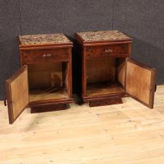 Pair of Italian Marble Top Nightstands from the 20th Century - 4164904