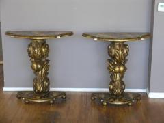 Pair of Italian Mecca Giltwood Consoles - 448607