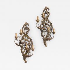 Pair of Italian Mecca Giltwood and T le Sconces - 518449