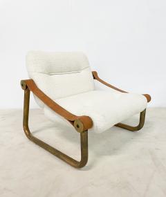 Pair of Italian Mid Century Armchairs with Suede Arms - 3089423