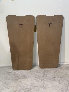 Pair of Italian Mid Century Brass Framed Wall Mirrors 1950s - 4357595