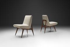 Pair of Italian Mid Century Geometric Lounge Chairs Italy ca 1950s - 4617154