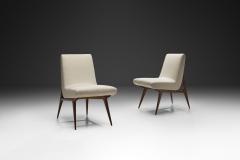 Pair of Italian Mid Century Geometric Lounge Chairs Italy ca 1950s - 4617207
