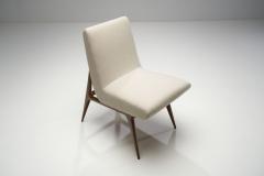 Pair of Italian Mid Century Geometric Lounge Chairs Italy ca 1950s - 4617208