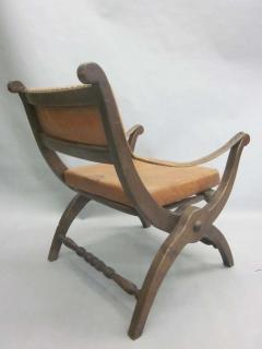 Pair of Italian Mid Century Modern Neoclassical Leather Armchairs Lounge Chairs - 1590654