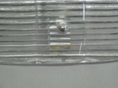 Pair of Italian Mid Century Modern Ribbed Murano Glass Sconces Flush Mounts - 1696195