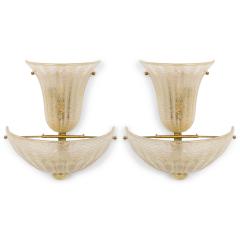 Pair of Italian Mid Century Murano Wall Sconces - 4649692