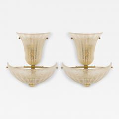 Pair of Italian Mid Century Murano Wall Sconces - 4649693