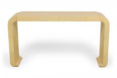 Pair of Italian Mid Century Style Parchment Console Tables - 2794505