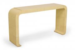 Pair of Italian Mid Century Style Parchment Console Tables - 2794508