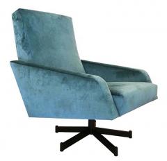 Pair of Italian Mid Century Swivel Lounge Chairs - 338772